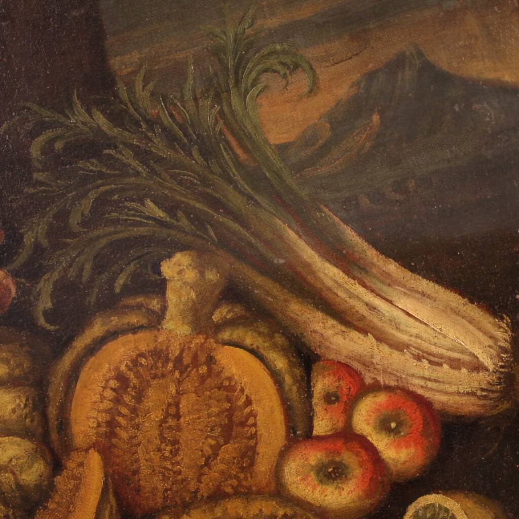 18th century oval painting still life