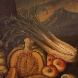 18th century oval painting still life