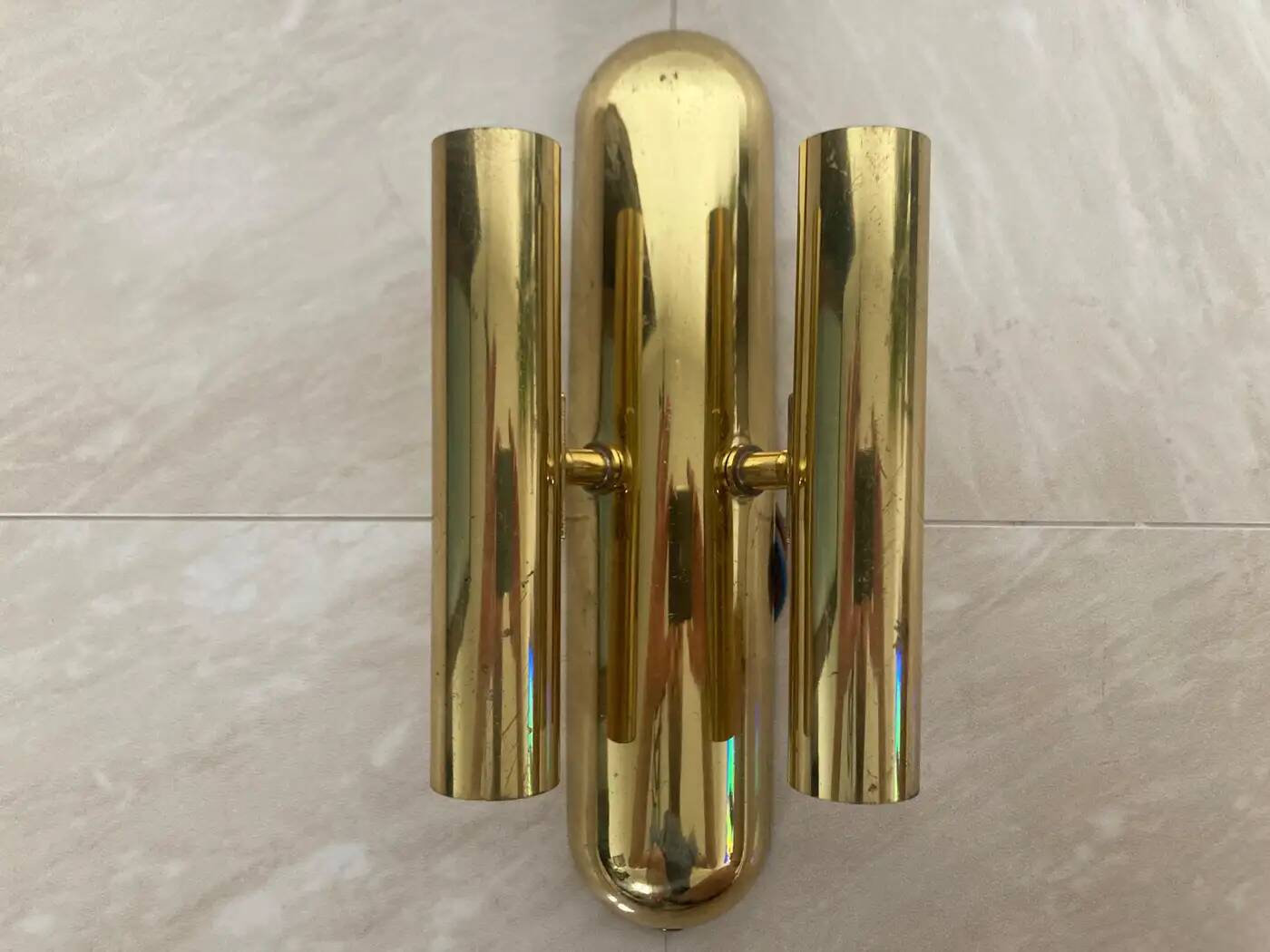 Design mid-century wall brass wall lamp, around 1970s