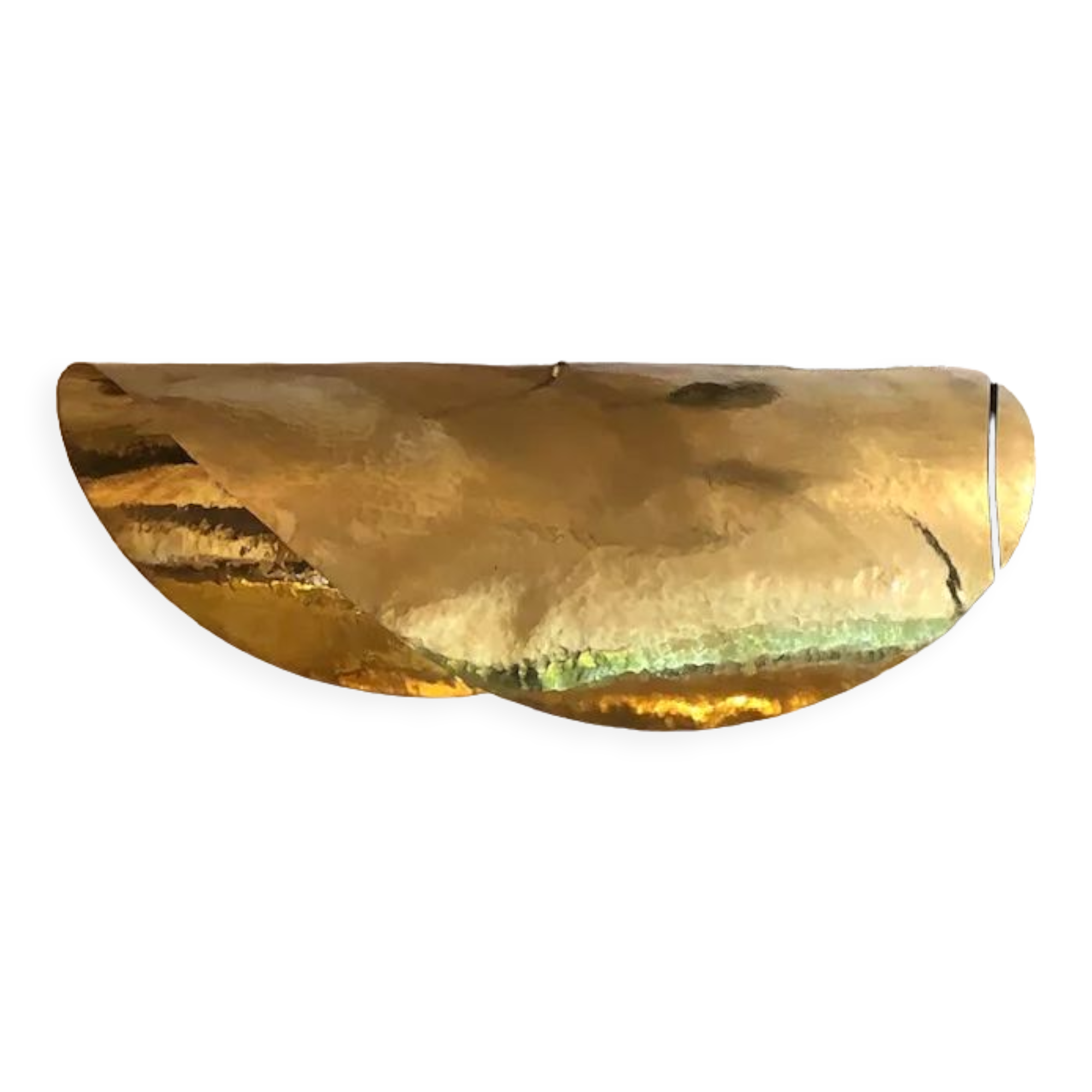 Luminaire in hammered brass sheet