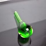 Green soliflor sommerso vase by seguso, murano, italy, 1970