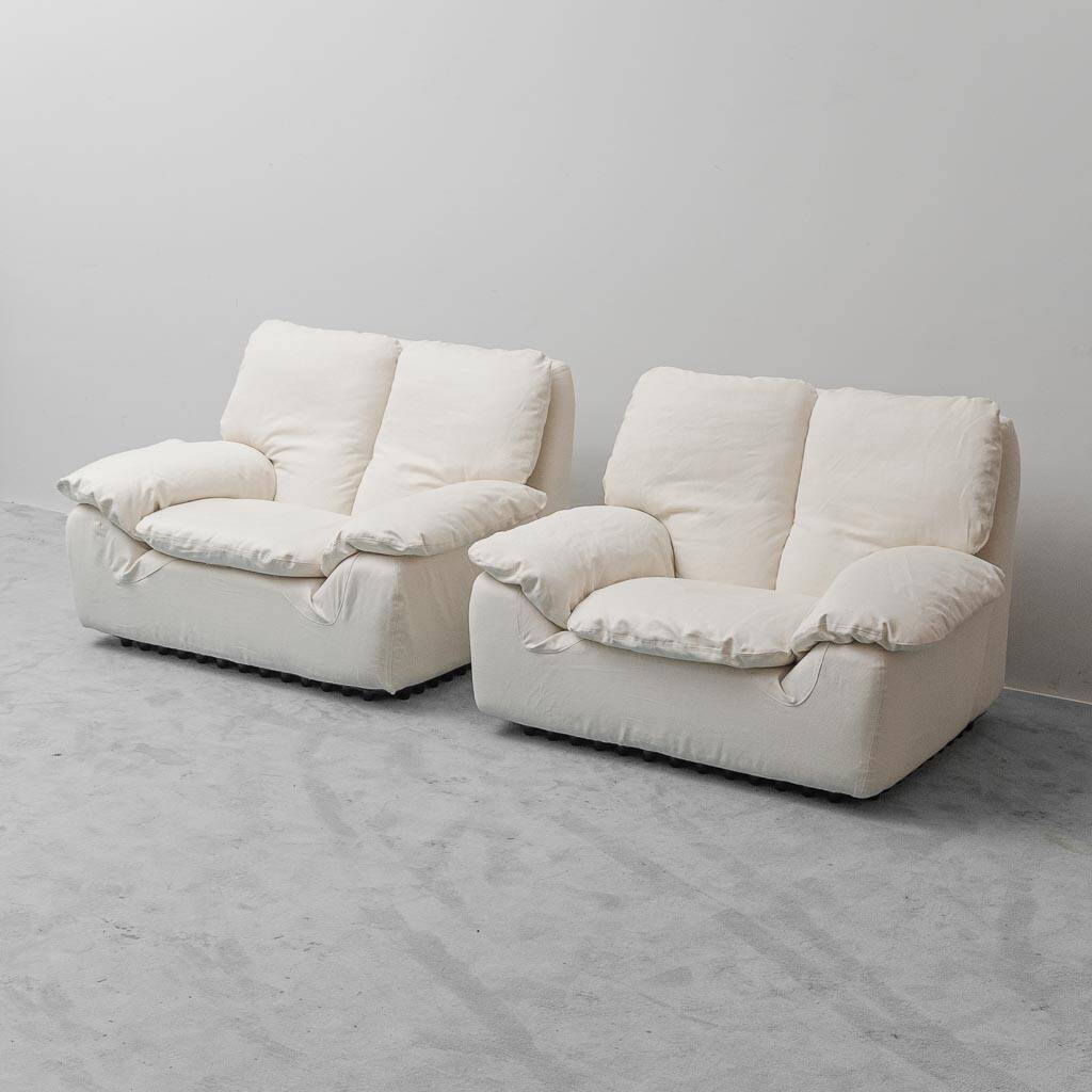 Paire de fauteuils Bonheur par Ammannati et Giampiero Vitelli pour Brunati, années 1970, vintage