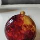 Large marbled glass vase, mouth blown. Signed La Rochère France. Height 33.5 cm