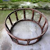 Pair of papasan rattan armchairs from the 1970s