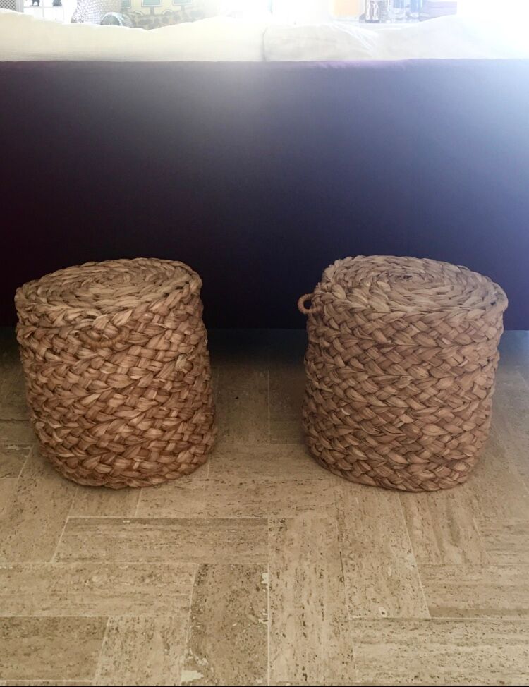 Braided sea rush footrests 70