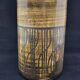 Cylindrical vase with geometric decoration by Dominique Pouchain