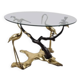 Coffee table with bronze legs