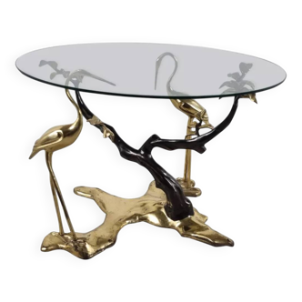 Coffee table with bronze legs