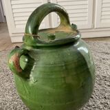 Gargoulette, chevrette, water pot. glazed terracotta.antic