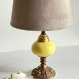 Old ceramic and bronze lamp