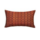 Burgundy and orange Kachin cushion cover (RIDA)