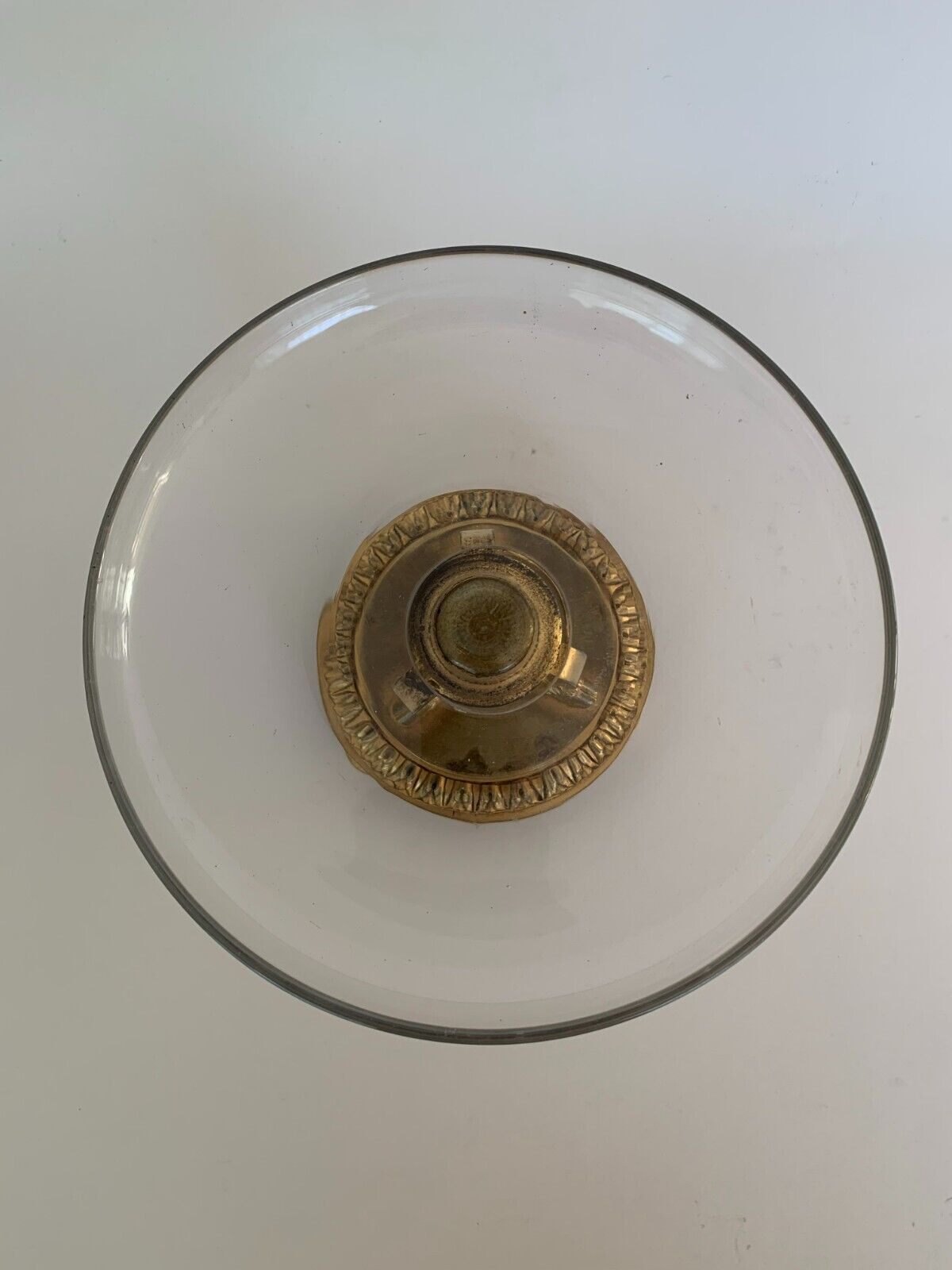 Napoleon iii table cup in bronze and fine nineteenth gilded glass