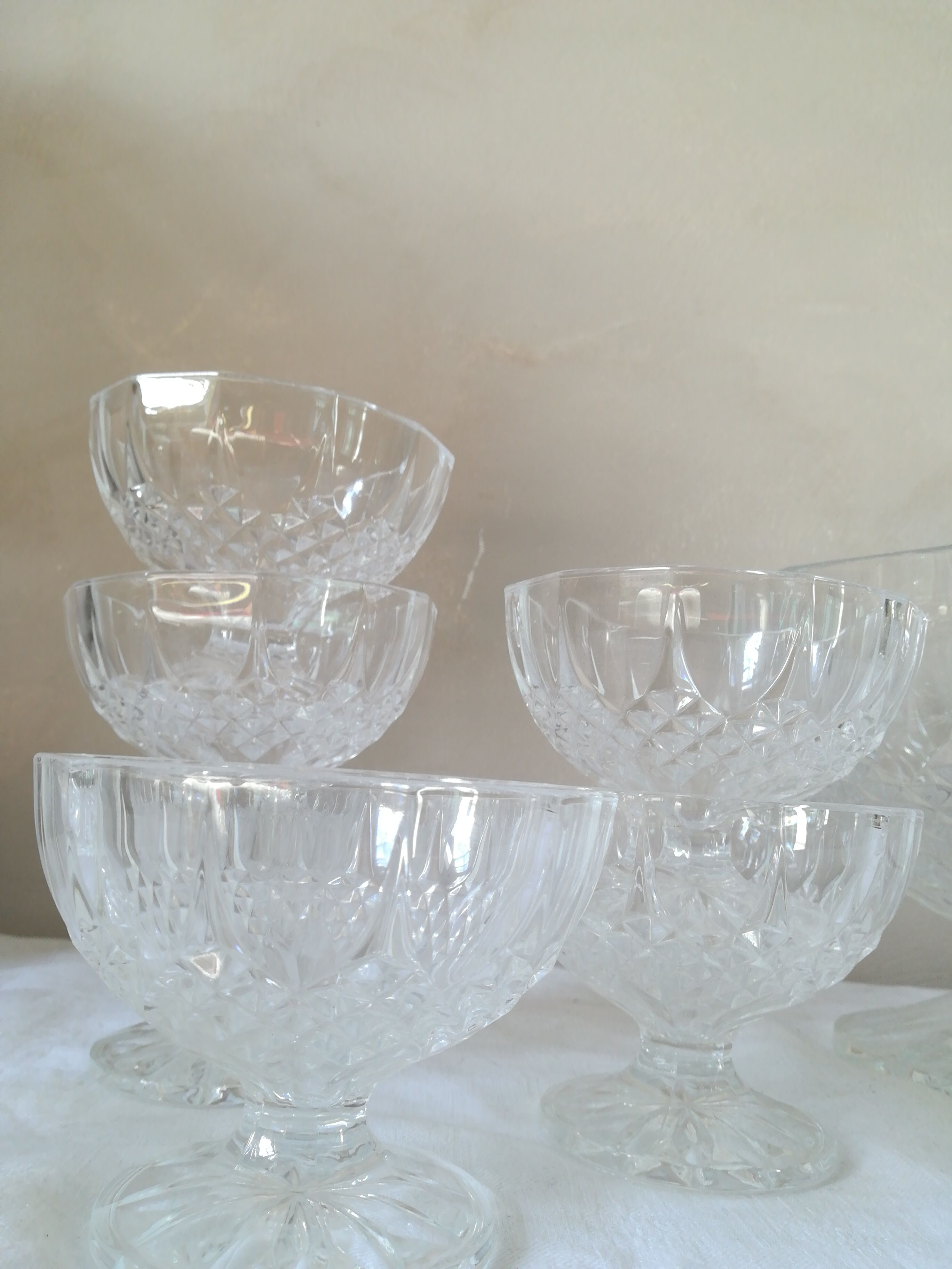 Crystal dessert service