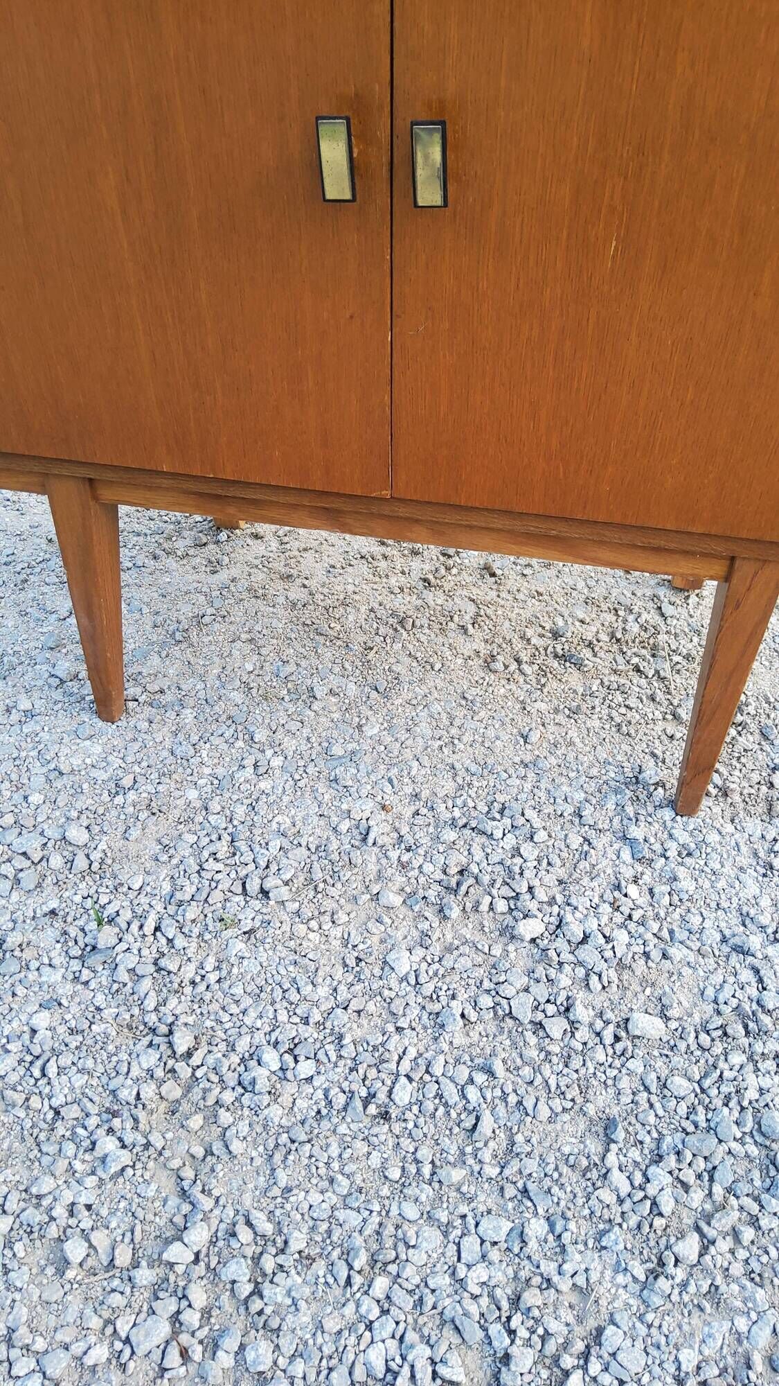 Library secretary of the 50s in blond oak compass feet
