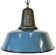 Industrial Blue Enamel Factory Lamp with Cast Iron Top, 1960s