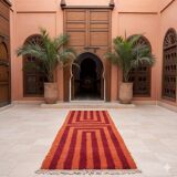 Handmade Berber hallway rug, size 75 x 300 cm