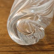 Twisted crystal vase, signed