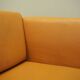 Orange leather sofa, Danish design, 1970s, production: Denmark