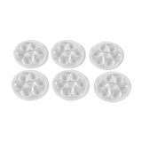 6 Glass oyster plates