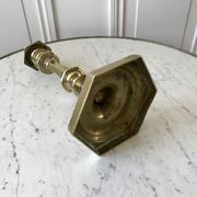 Candle holder / candlestick in golden brass 20s