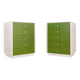 Pair of bedside tables with 5 drawers, 1980