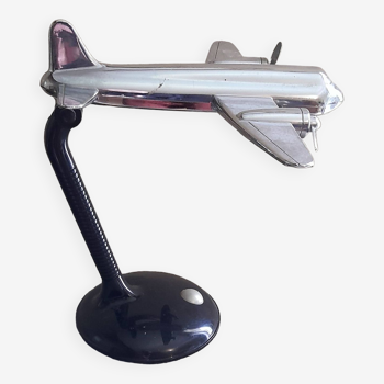 Lampe retro chrome avion art deco vintage