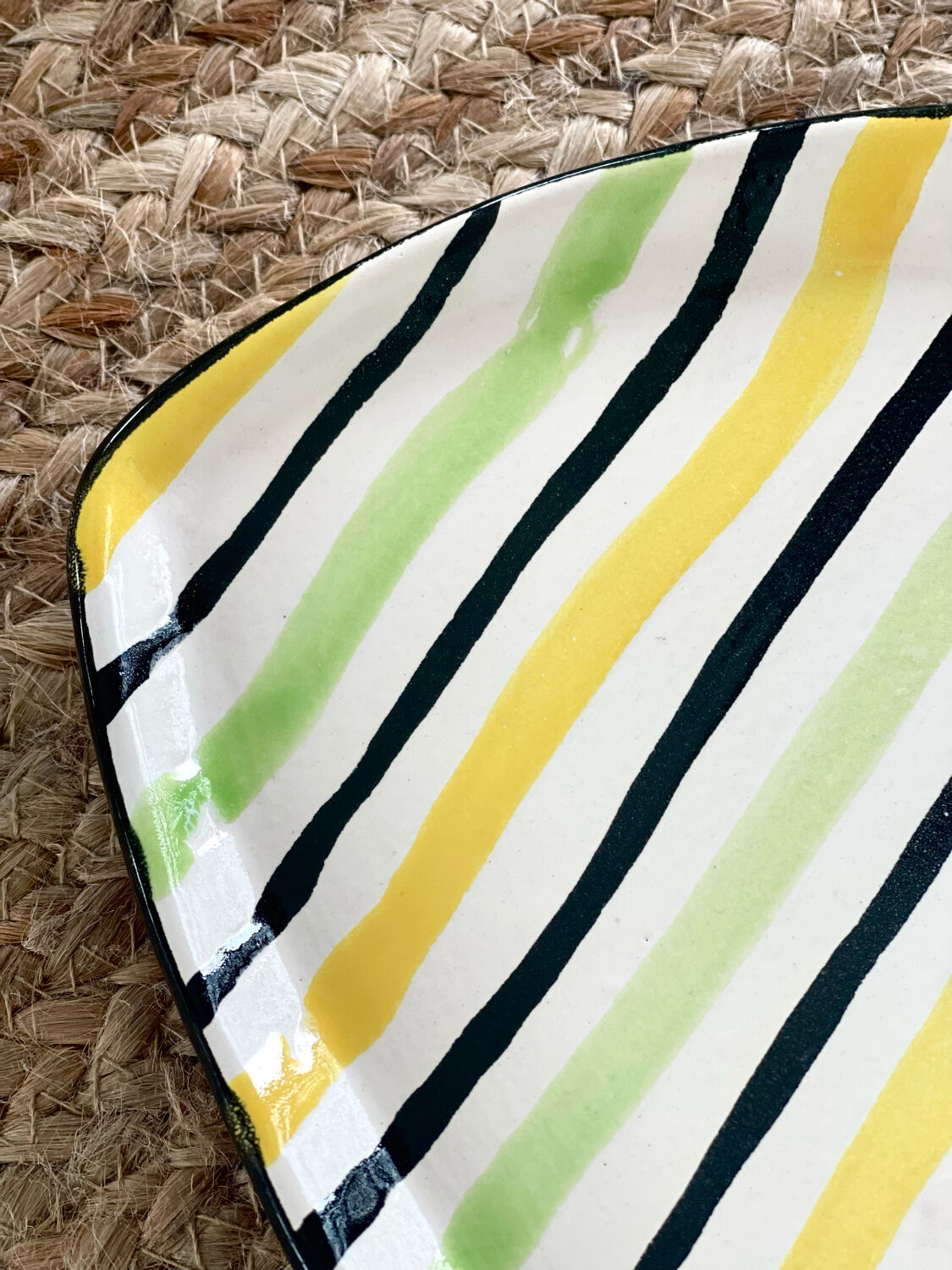 Empty vintage ceramic pocket