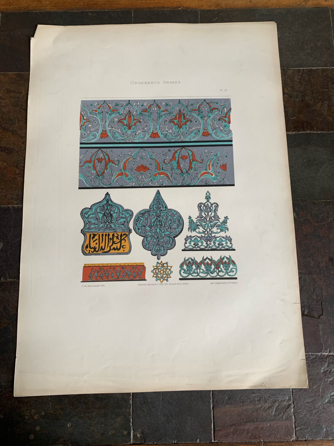 Ancient Oriental Lithography - Arab Ornaments