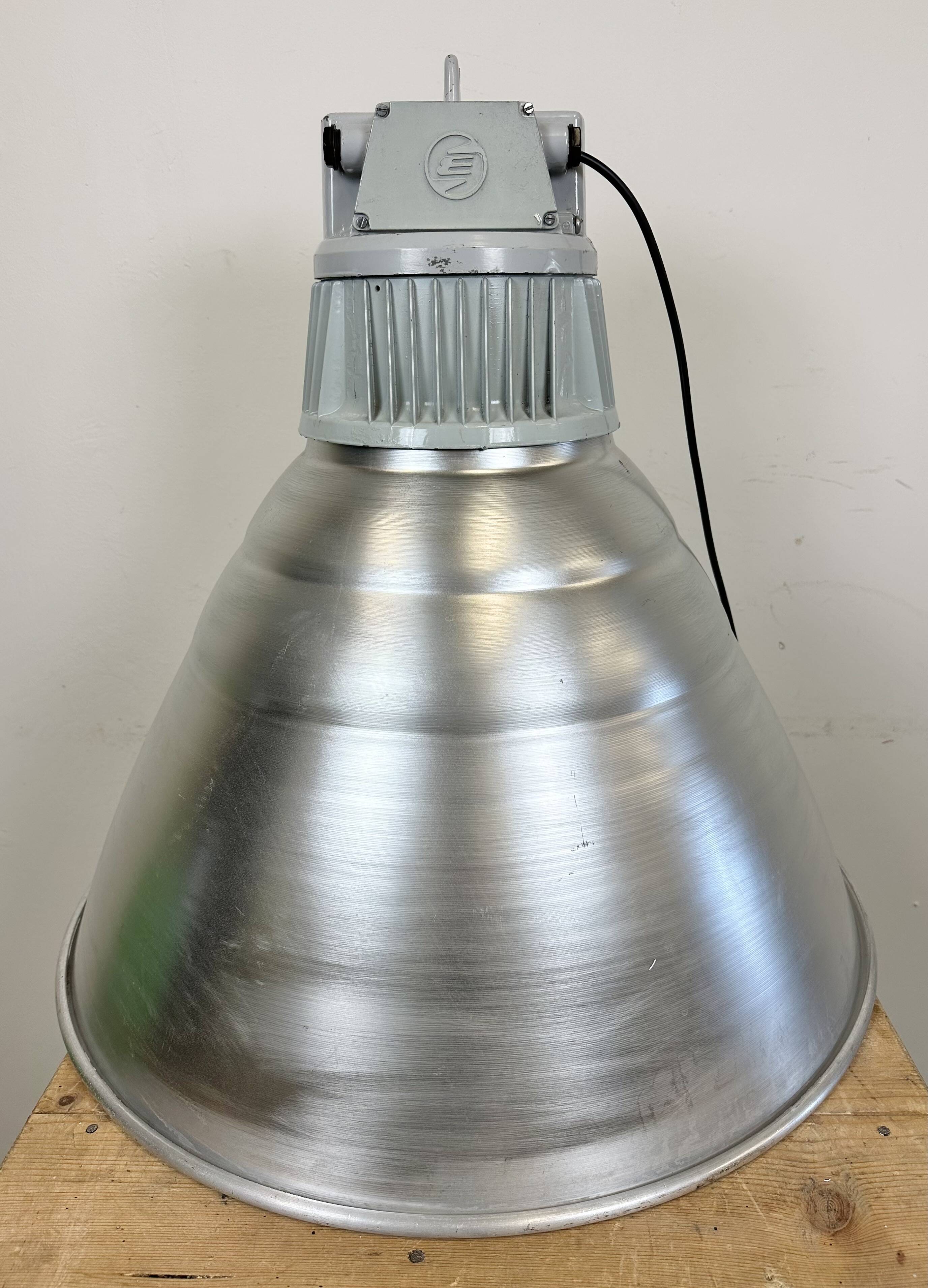 Large Industrial Aluminium Pendant Light from Elektrosvit, 1960s