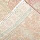 3x12 nuances de tapis de coureur persan rose pâle, 92x371cm