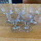 5 blown glass stemware
