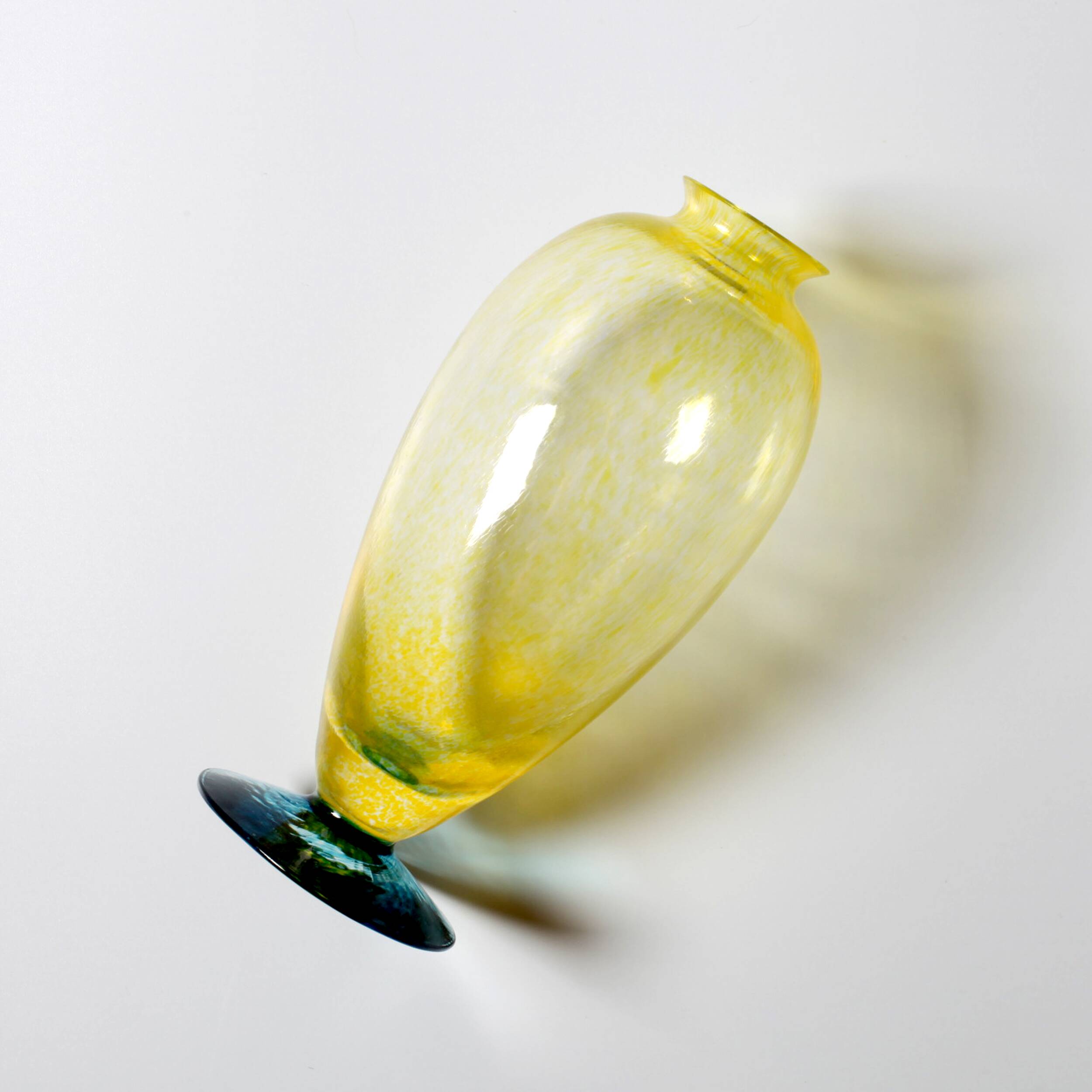 Vintage Swedish Colorful Hand Blown Glass Vase / Lars Sestervik/ Sweden