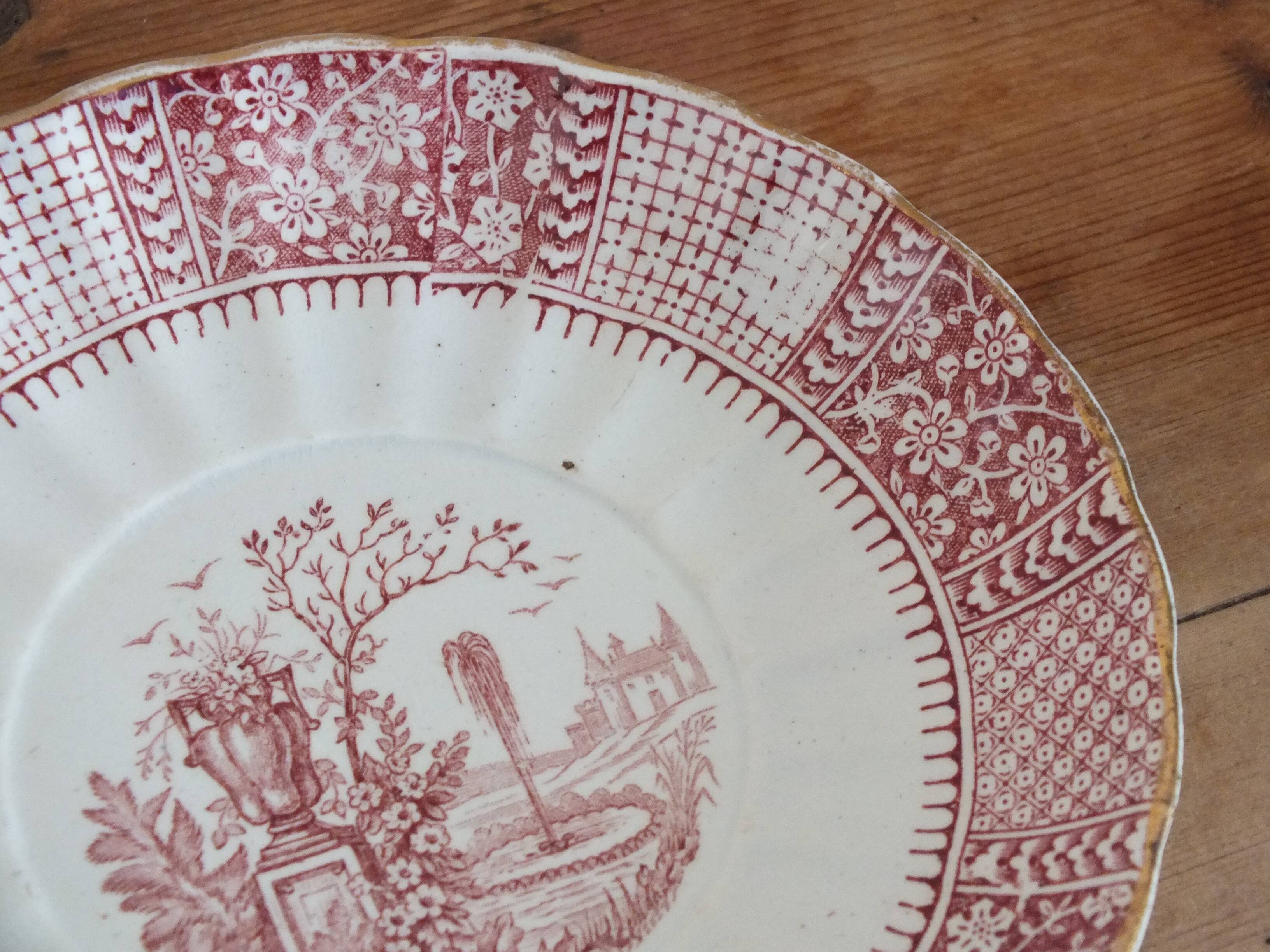 3 old Pexonne cups, Egyptian decor