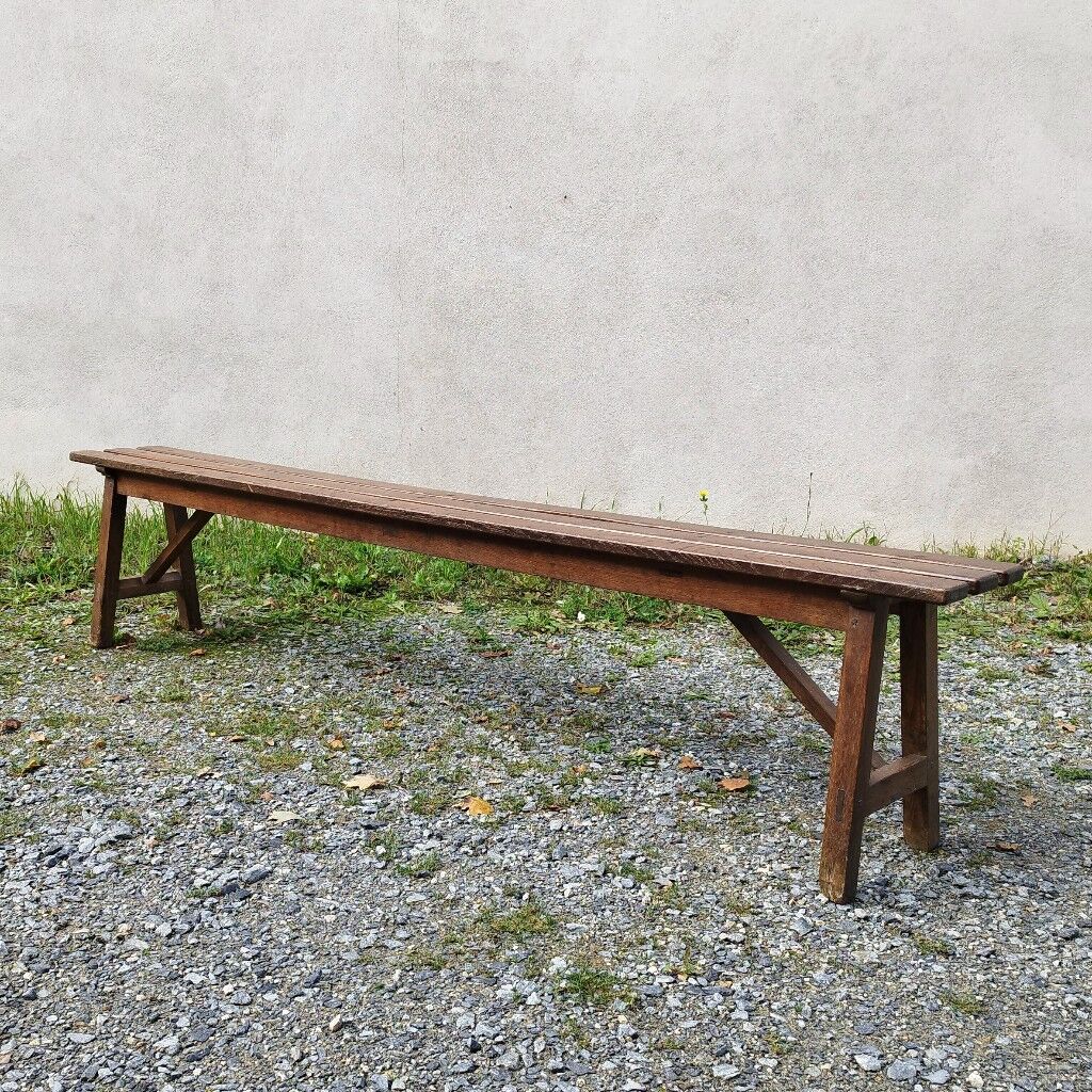 Old wooden bench vintage country