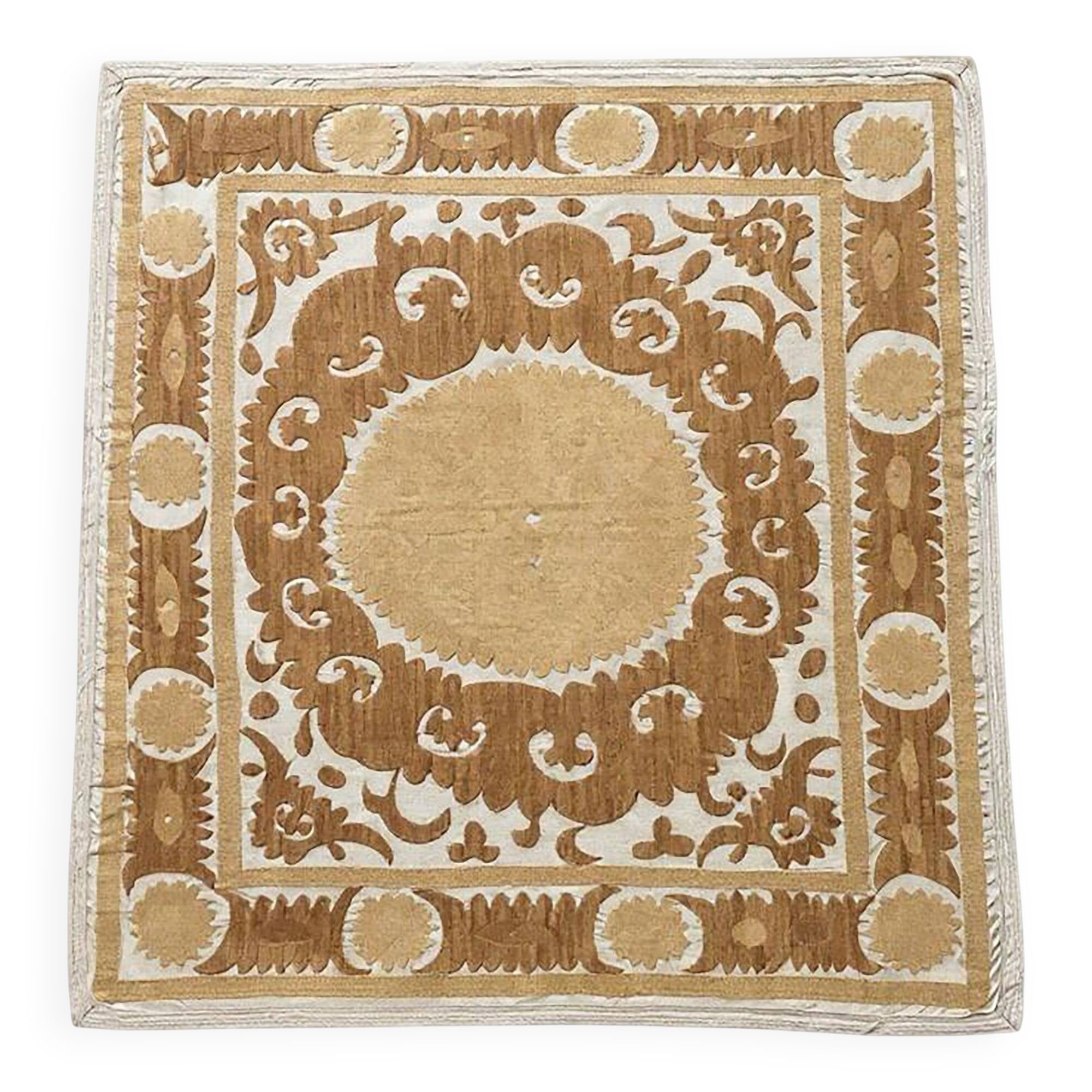 Vintage hand-embroidered tablecloth 122x135 cm