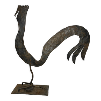 Vintage sculpture metal G. Raveneau circa 1970