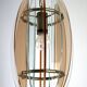 Mid-Century Italian pink and clear thick glass chandelier by Veca. Italy 1960s
