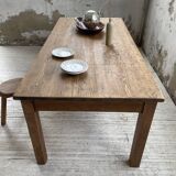 Farmhouse table in elm and pine 2m