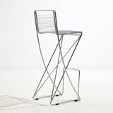 Kreuzschwinger steel bar stool by till behrens for schlubach, set of 2 (mk10476)