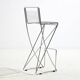 Tabouret de bar en acier kreuzschwinger par till behrens pour schlubach, lot de 2 (mk10476)