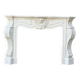 Napoleon III fireplace in white Carrara marble, circa 1880.