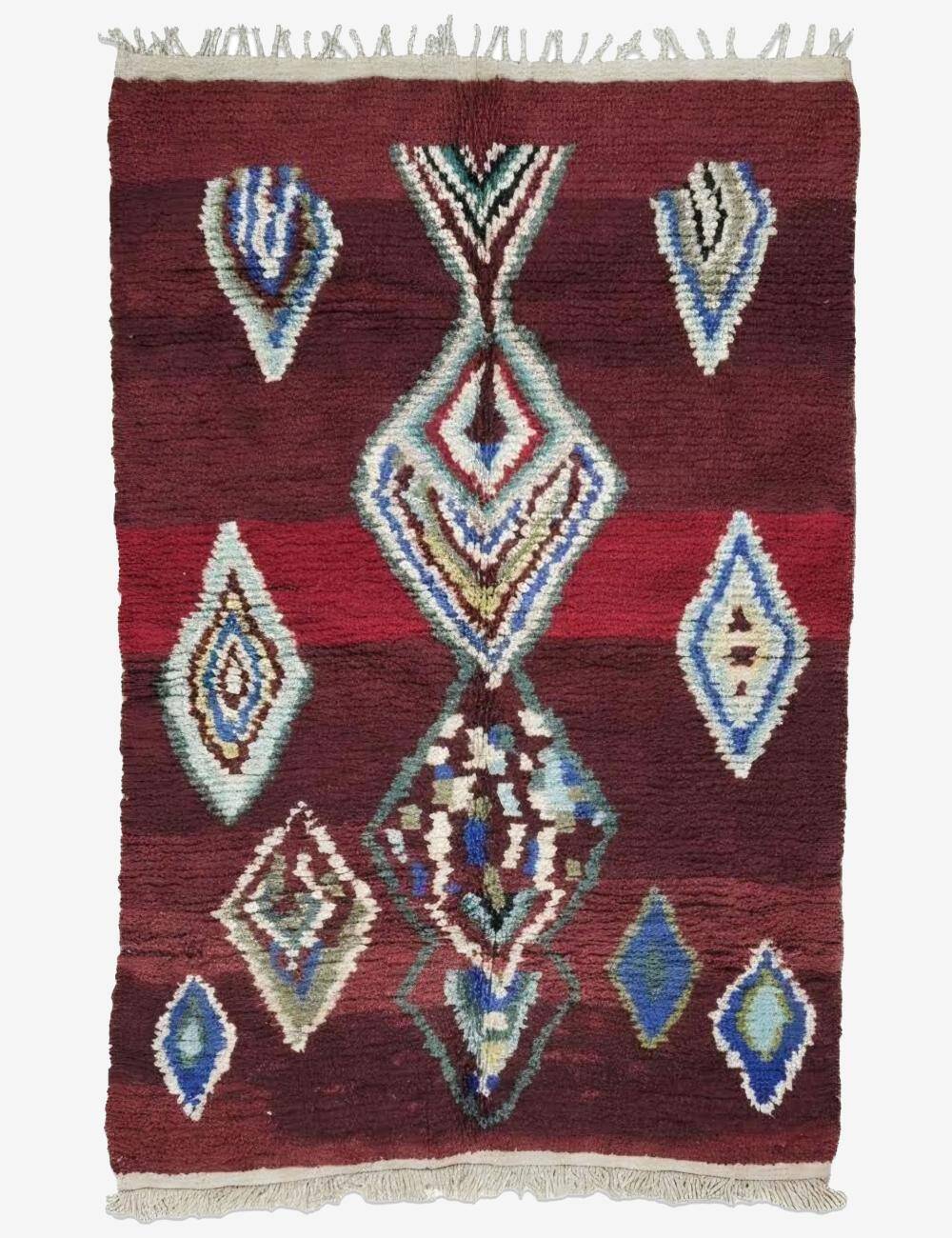 Red Berber Rug - 260 x 181 cm
