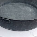 Large vintage industrial zinc basin with spout.