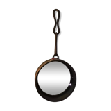Brutalist round mirror - 47x21cm