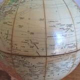 Small terrestrial globe world map of girard and barrère - year 60's