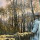 Painting HST "Landscape with Sheep" signed by Lucien Michon (born in 1887)