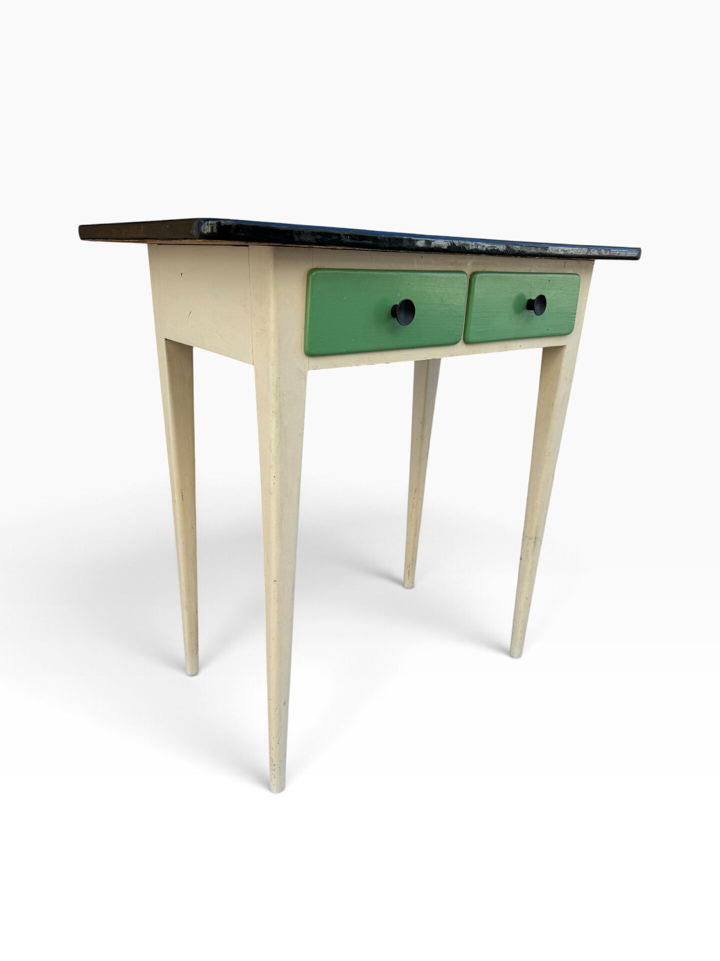Table d’appoint Formica bleu des années 50 France
