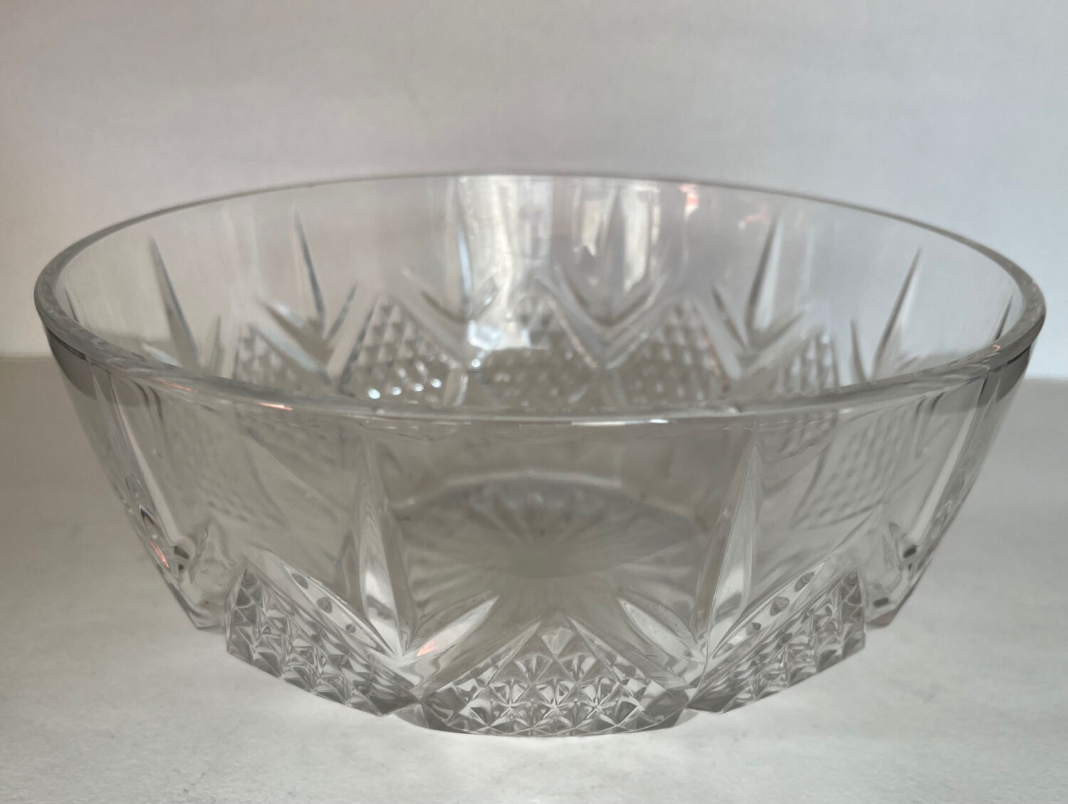 Vintage glass salad bowl