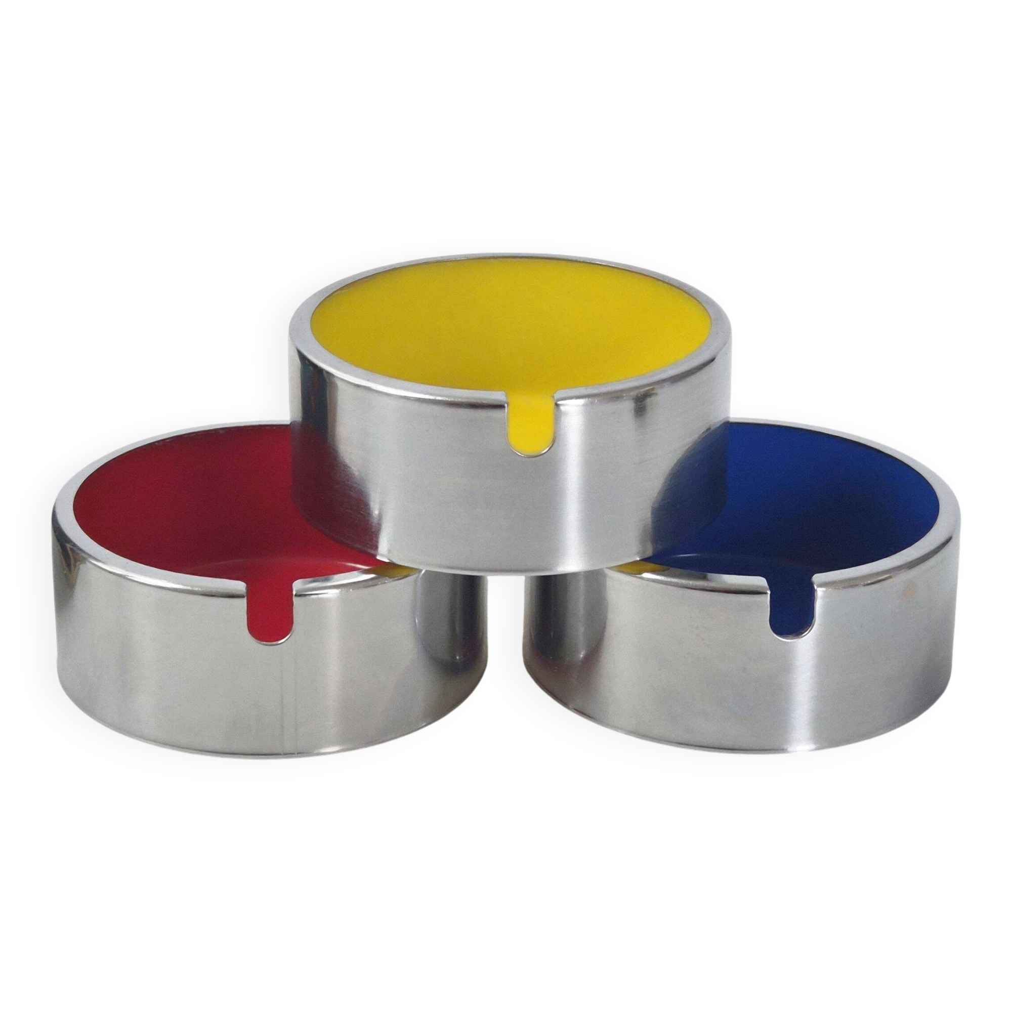 Set of 3 vintage ashtrays by Isamu Kenmochi 1970