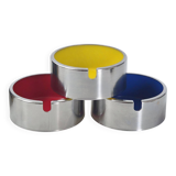 Set of 3 vintage ashtrays by Isamu Kenmochi 1970